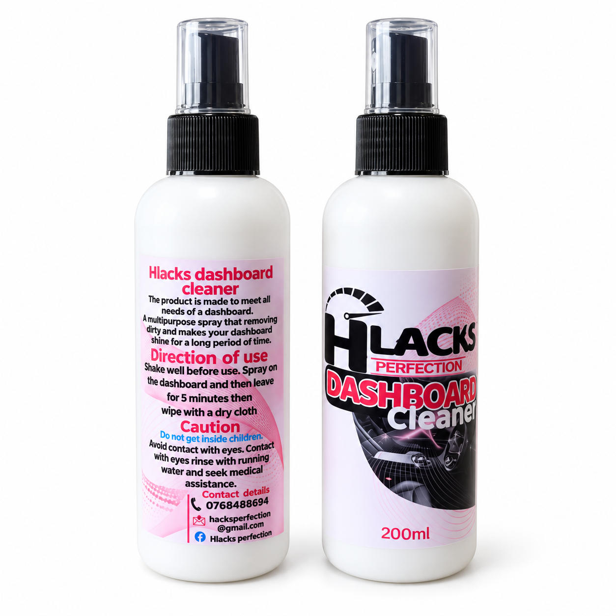 Hlacks dashboard cleaner bottles